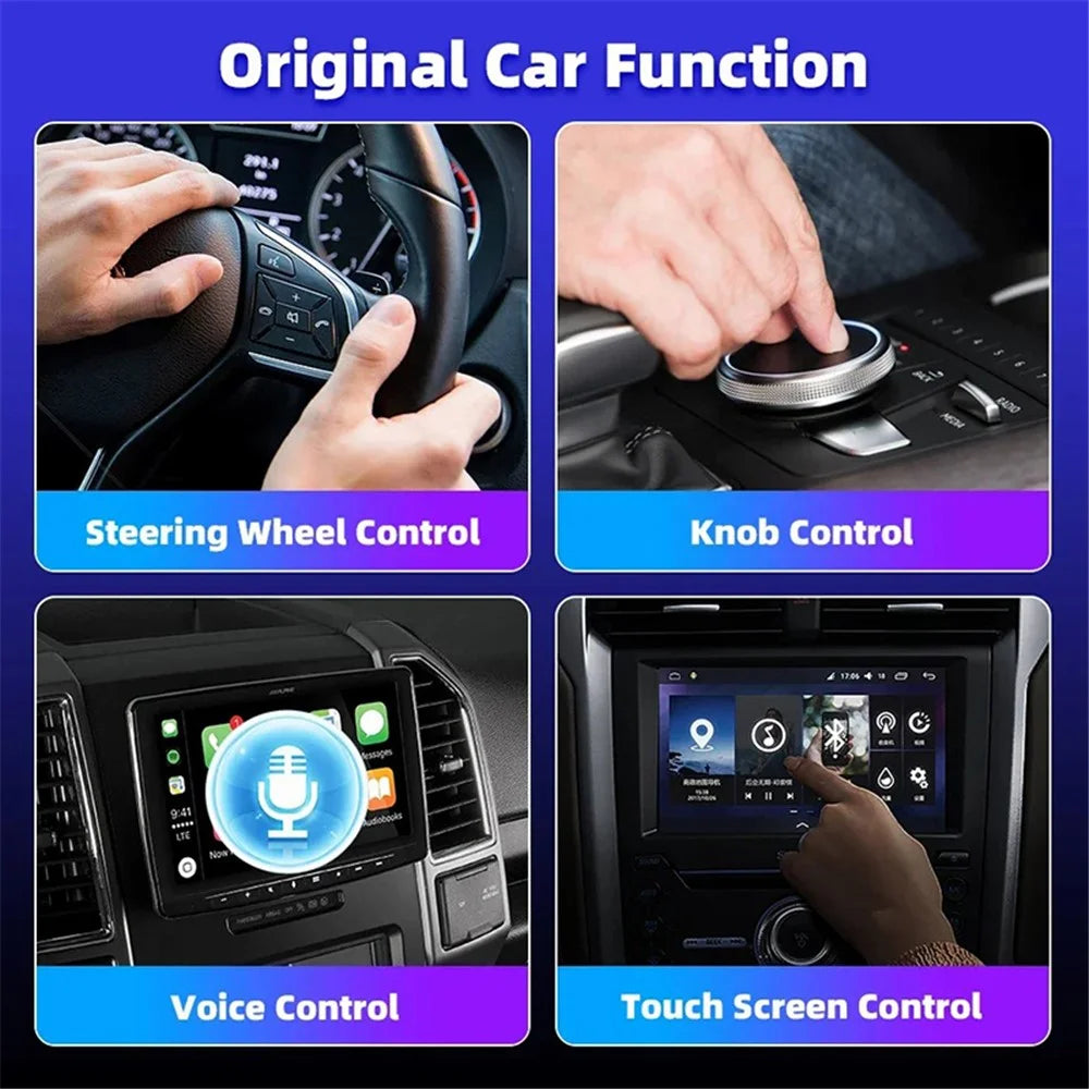 Q1S 2-in-1 Wired to Wireless Carplay Android Auto Adapter Bluetooth-compatible 5.0 Smart Box - 7