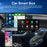 Q1D 2-in-1 Wired to Wireless Carplay Android Auto Adapter Carbon Fiber Texture Bluetooth-compatible Smart Box - 4