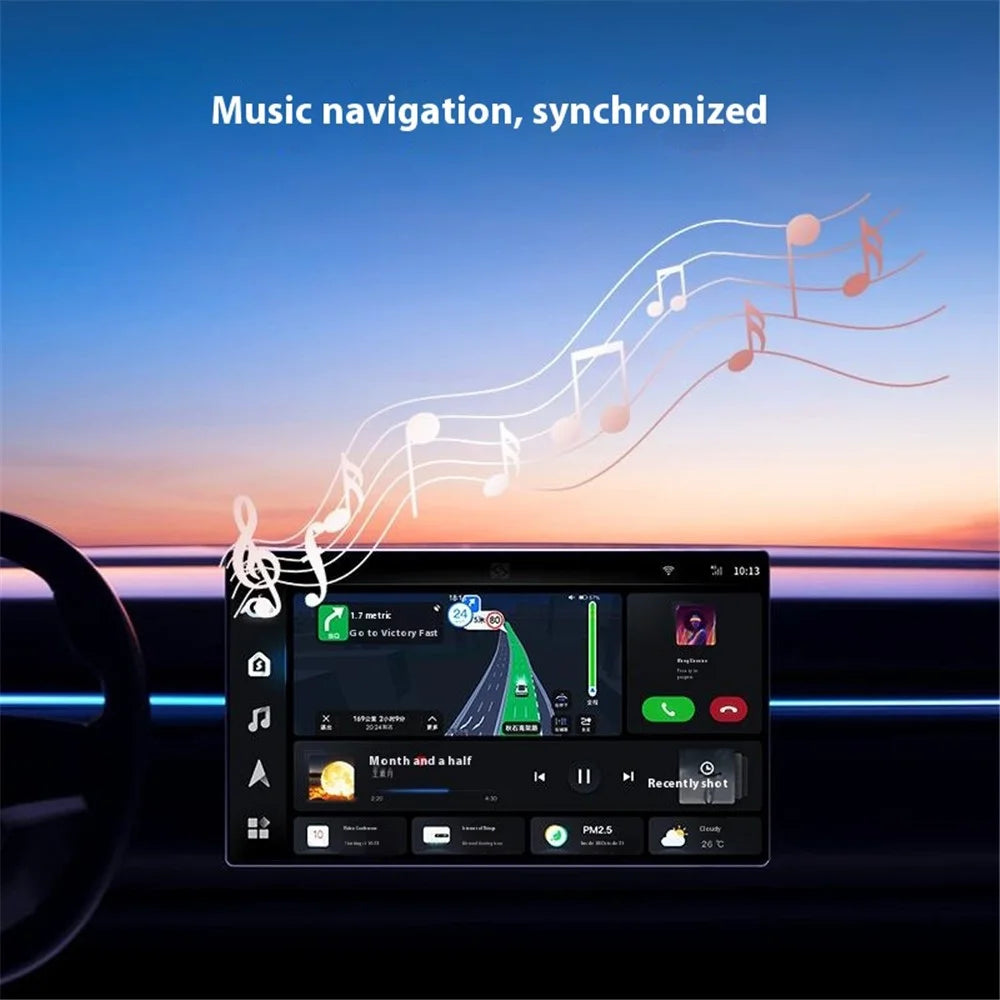 Car Android Auto Dongle Bluetooth-compatible / Wifi Wired Android Auto to Wireless Vehicle Adapter for Android Phone - Black - 2