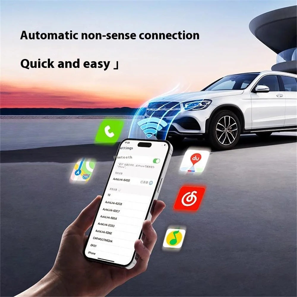 Car Android Auto Dongle Bluetooth-compatible / Wifi Wired Android Auto to Wireless Vehicle Adapter for Android Phone - Black - 6