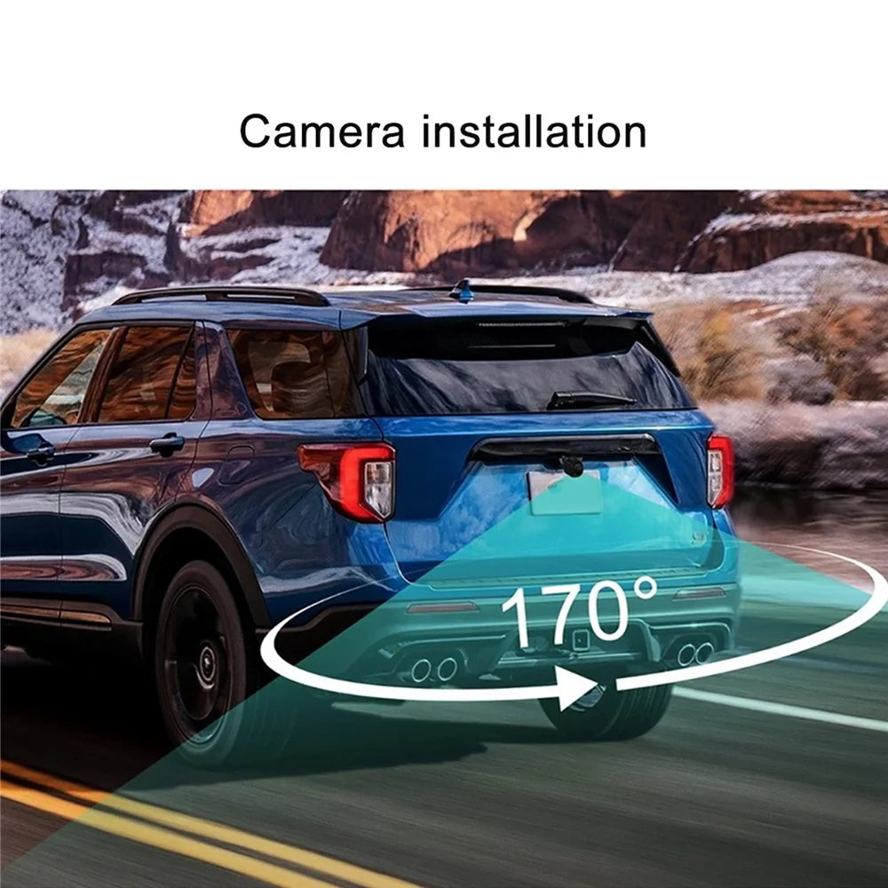 RH-702B Large 7'' LCD Display Monitor 12V 24V Car Parking Reversing Butterfly-shaped Rear Camera Kit - 4
