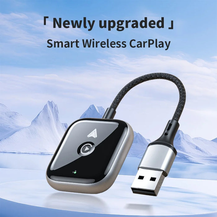 2 in 1 Carplay / Android Auto Wired to Wireless Adapter Bluetooth+Wifi Connection Converter - White - 3