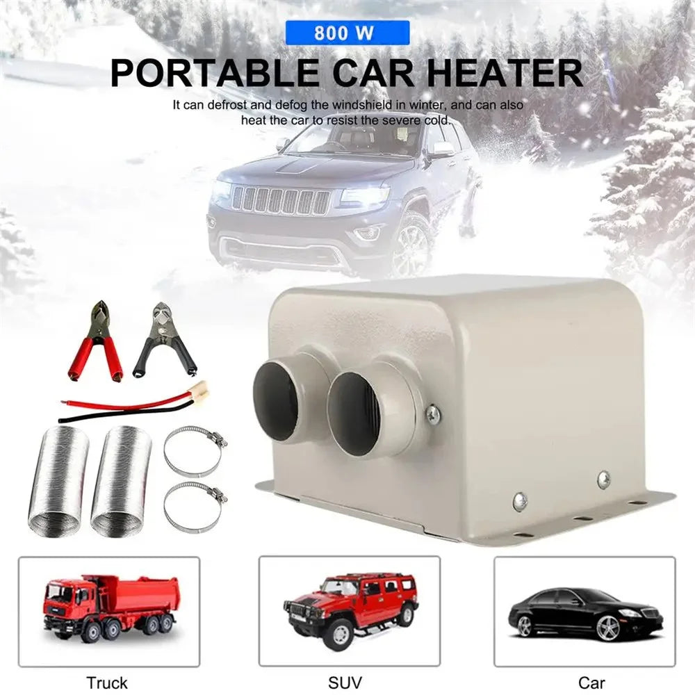 12V 600W Dual Hole Car Heater Window Defrosting Defogging Vehicle Interior PTC Heater - 6