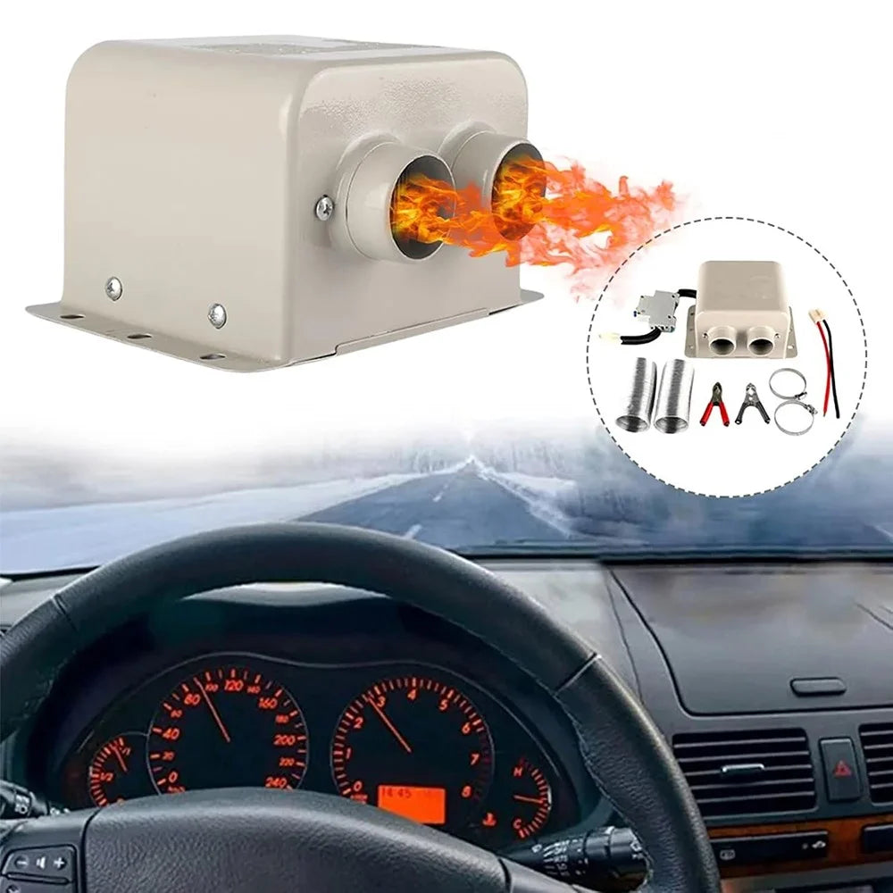 24V 800W Dual Hole Car Heater Window Defrosting Defogging Vehicle Interior PTC Heater - 1