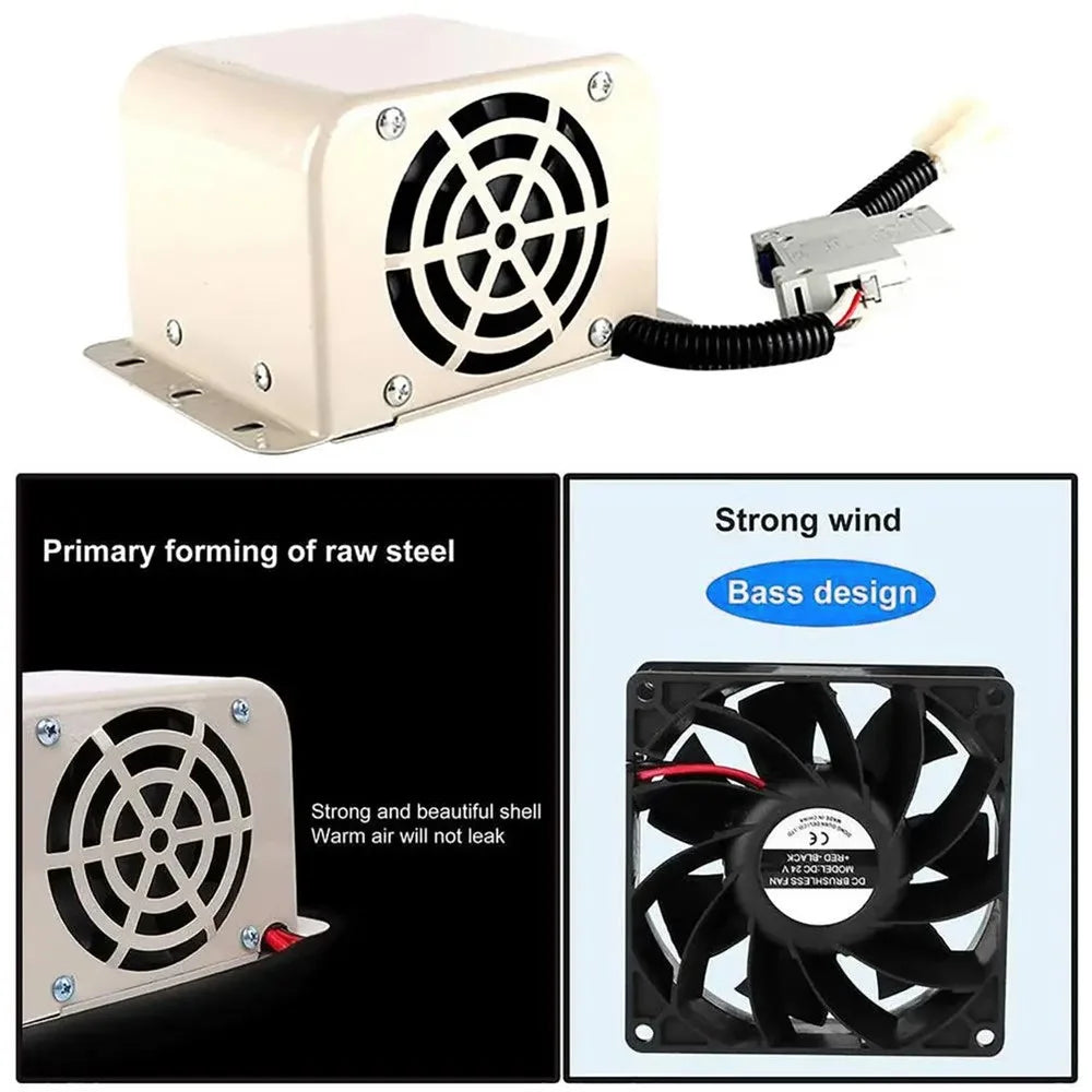 24V 800W Dual Hole Car Heater Window Defrosting Defogging Vehicle Interior PTC Heater - 7