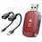 2-in-1 Android Auto and Carplay Adapter Wired to Wireless USB Smart Dongle - Red - 1