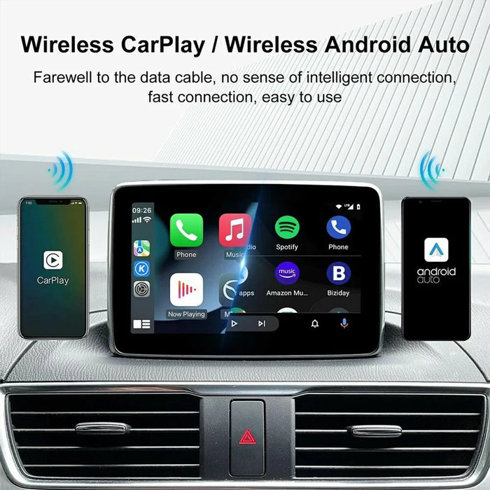 2-in-1 Android Auto and Carplay Adapter Wired to Wireless USB Smart Dongle - Red - 5