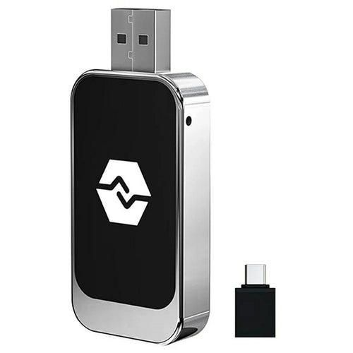 Q1BZ 2-in-1 Carplay Android Auto Dongle Box Wired to Wireless Plug and Play USB Adapter - 1