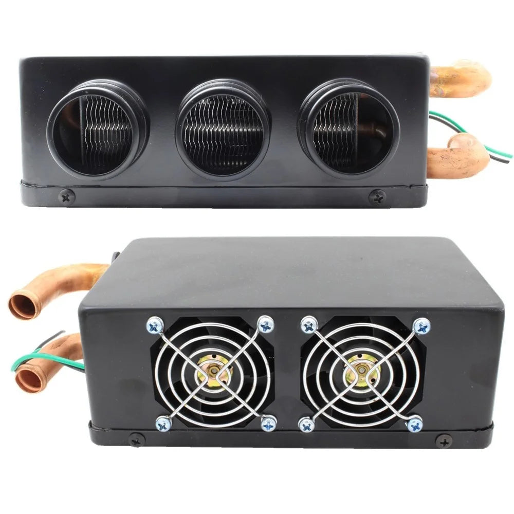 Three Hole Car Water Heater Window Defrosting Defogging Vehicle Interior Heater - 12V - 2