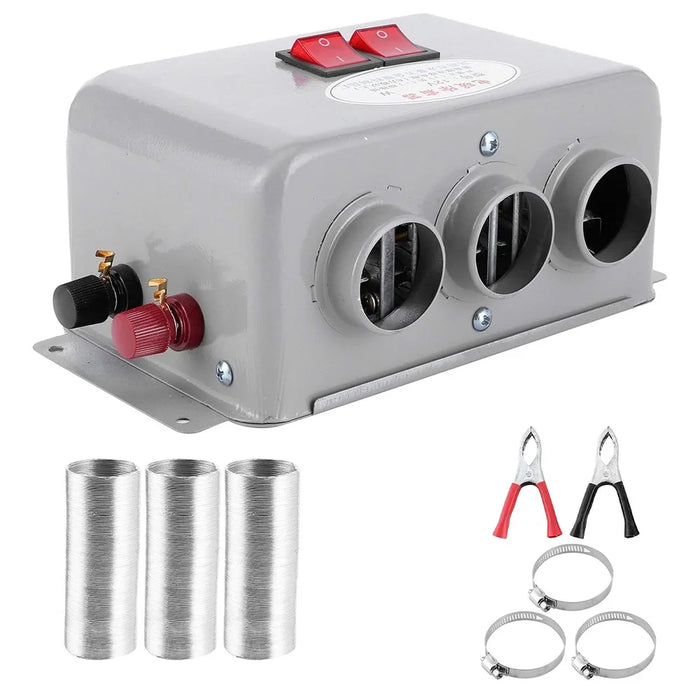 Three Hole Car Water Heater Window Defrosting Defogging Vehicle Heating Fan - 12V - 1
