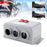Three Hole Car Water Heater Window Defrosting Defogging Vehicle Heating Fan - 12V - 4