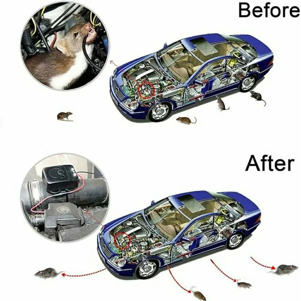 532 Car Mouse Repellent Car Engine Compartment Ultrasonic Rodent Repeller - 2