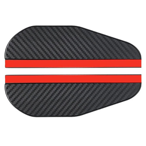 2Pcs Car Rearview Mirror Rain Baffle Carbon Fiber Texture Vehicle Side Mirror PVC Rain Blocker - 1