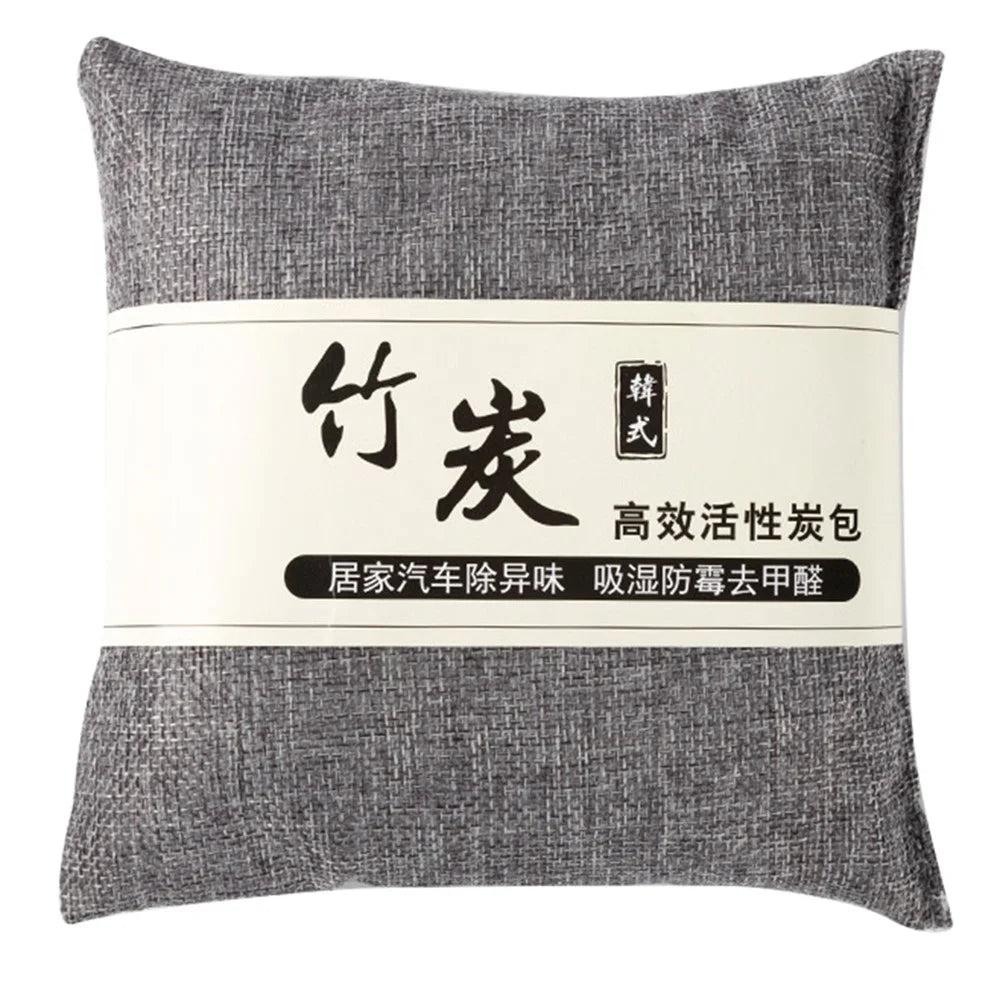 Activated Carbon Bag Car Home Dehumidification Odor Formaldehyde Removal Linen Bamboo Charcoal Bag - Grey - 1