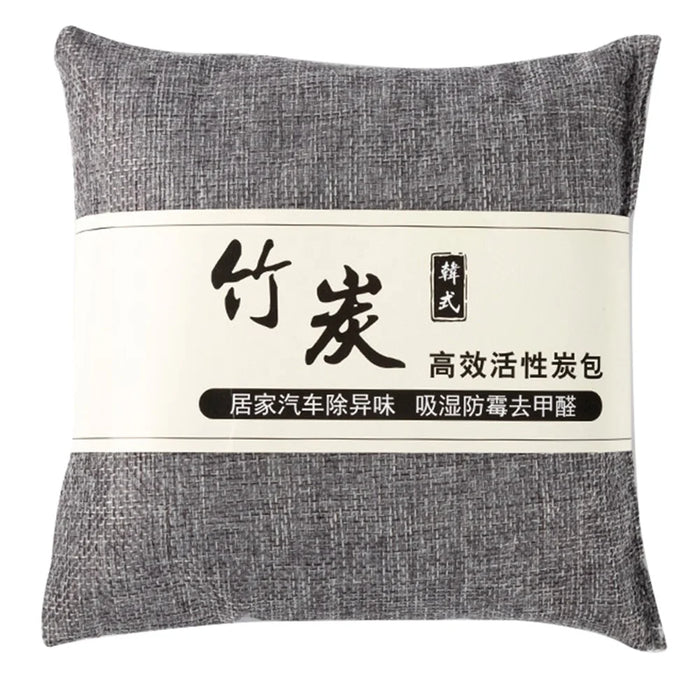 Activated Carbon Bag Car Home Dehumidification Odor Formaldehyde Removal Linen Bamboo Charcoal Bag - Grey - 1