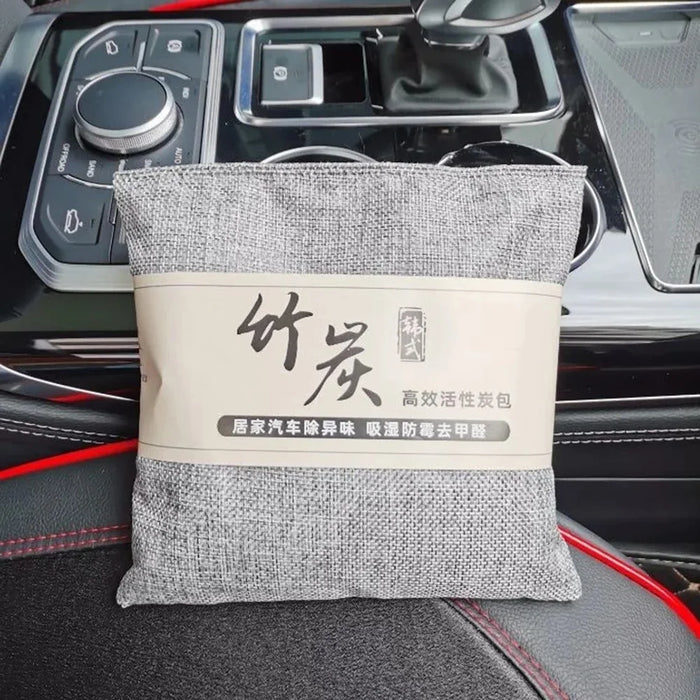 Activated Carbon Bag Car Home Dehumidification Odor Formaldehyde Removal Linen Bamboo Charcoal Bag - Grey - 6