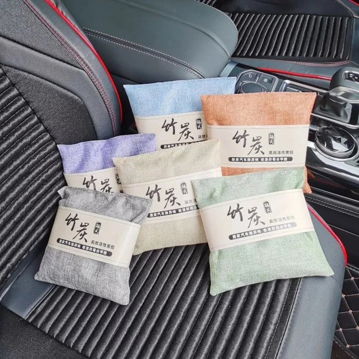 Activated Carbon Bag Car Home Dehumidification Odor Formaldehyde Removal Linen Bamboo Charcoal Bag - Grey - 7