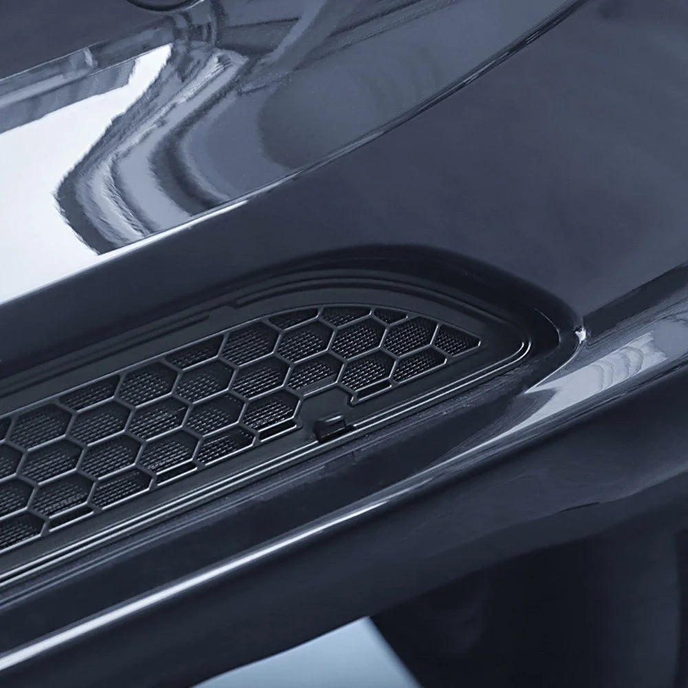 For Tesla Model 3 Car Front Bumper Grille Quick Release Button Design Insect Prevention Net - 7