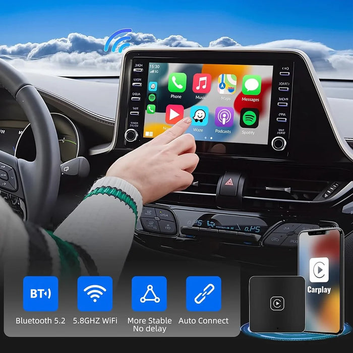 Wireless Carplay Android Auto Adapter Smart Carplay Ai Box Wired to Wireless Carplay Dongle - 6