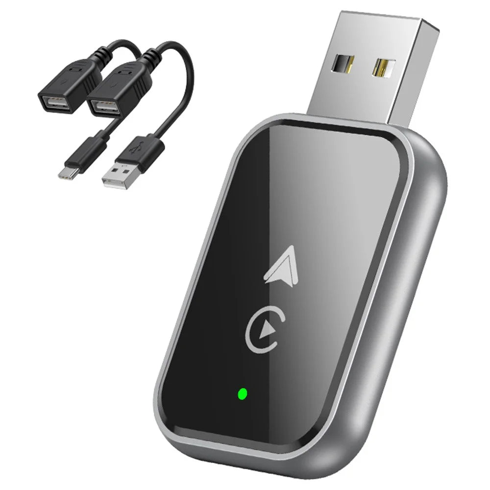 2 in 1 Wireless CarPlay Android Auto Adapter Plug and Play USB Dongle Wired to Wireless Converter for iPhone / Android - 1
