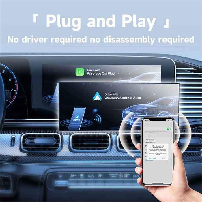 2 in 1 Wireless CarPlay Android Auto Adapter Plug and Play USB Dongle Wired to Wireless Converter for iPhone / Android - 3