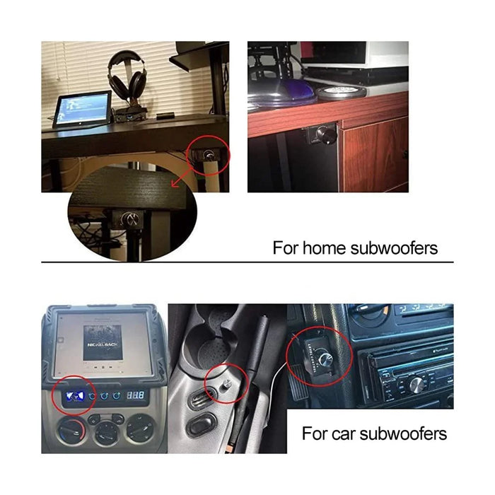Car RCA Remote Amplifier Level Controller RCA Audio Bass Knob Volume Control Cable - 6