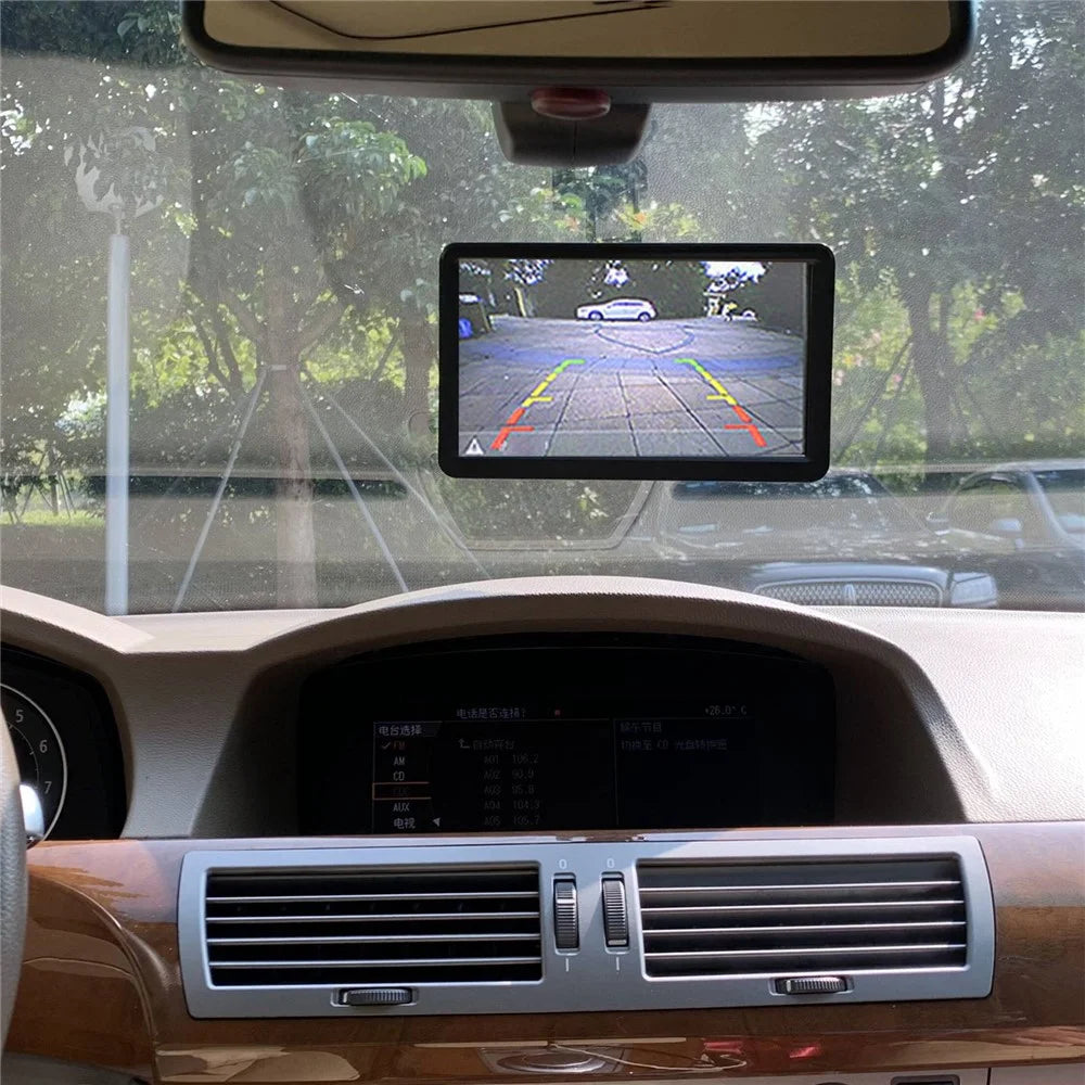 RH-702E 12V 24V 12-LED Rear View Reverse Camera + 7'' Screen Car Reversing Parking Monitor Set - 3