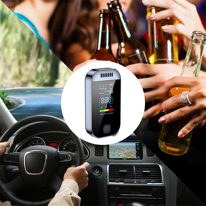 Mini Breathalyzer High Sensitivity Non-Contact Portable Alcohol Tester Digital Alcoholmeter - 7