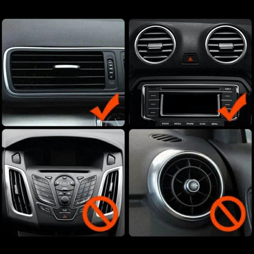 Multi-Function Car Air Vent Mount Drinks Holder Plastic Beverage Organizer Rack - Silver - 3