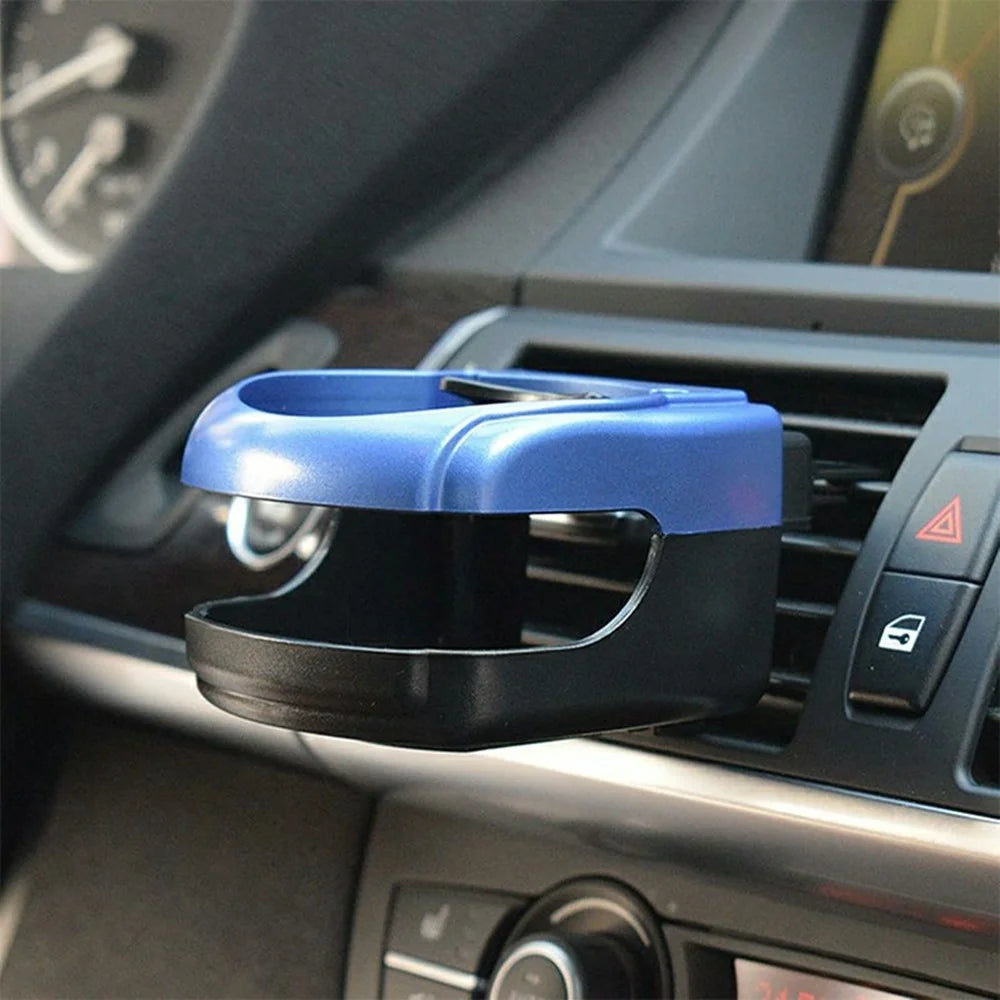 Multi-Function Car Air Vent Mount Drinks Holder Plastic Beverage Organizer Rack - Silver - 4