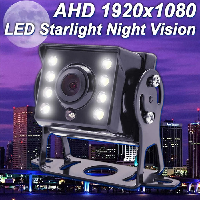 RH-701C 7" LCD Video Display Screen Rear View Monitor 8-LED Camera Parking and Reverse System Kit with 15m Video Cable - 3