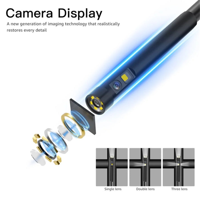 T29 Digital Borescope 3.5m Rigid Cable 5.5mm Dual Lens 1080P Industrial Endoscope Inspection Camera - 4