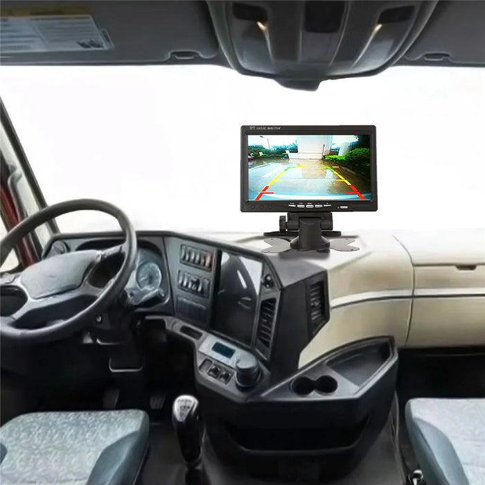 RH-701D 7" LCD Video Display Screen Monitor Rear View Backup Car 8-LED Camera Parking and Reverse System Kit with 20cm Video Cable - 2