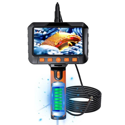 T27 Digital Industrial Borescope 10m 5.5mm Dual-Lens 5-inch 1080P Handheld Endoscope with Light - 1