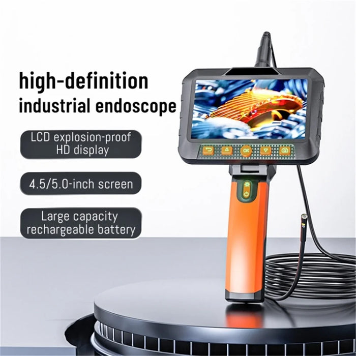 T27 Digital Industrial Borescope 1m 5.5mm Dual-Lens 5-inch 1080P Handheld Endoscope with Light - 2
