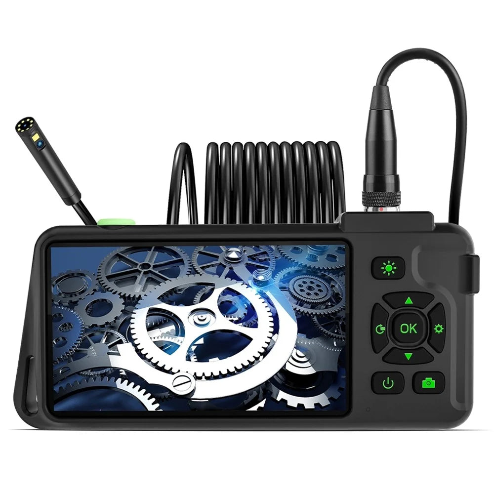 T22 7.9mm Dual Lens Industrial Endoscope with Light 10m 4.5 inch 1080P IP67 Waterproof Borescope - 1
