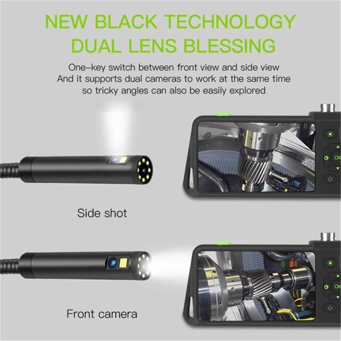 T22 7.9mm Dual Lens Industrial Endoscope with Light 3.5m 4.5 inch 1080P IP67 Waterproof Borescope - 6