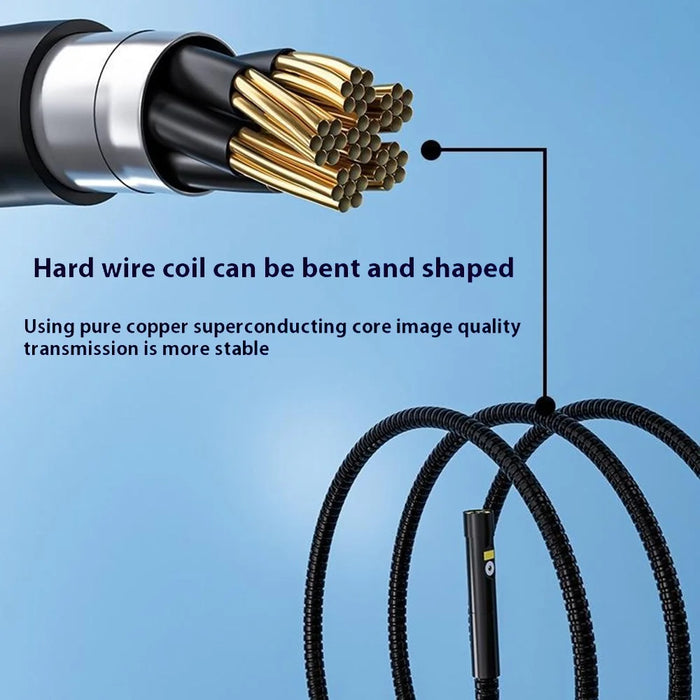 T28 Industrial Borescope with 4pcs Light 2m 7.9mm Dual Lens 5-inch 1080P Endoscope Snake Camera - 4
