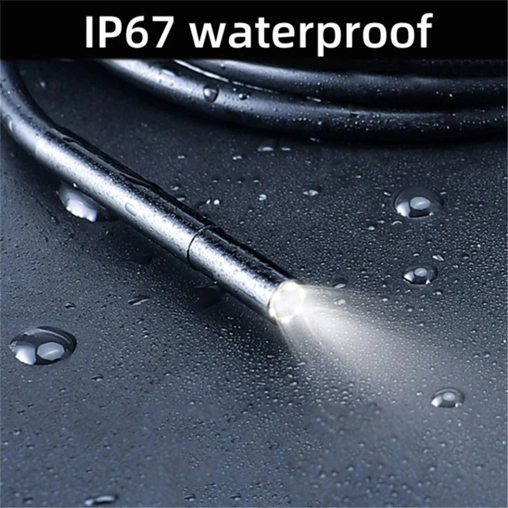 T23 7 inch Dual-Lens Industrial Borescope with 8pcs Light 2m 7.9mm HD 1080P Endoscope IP67 Waterproof Camera - 5