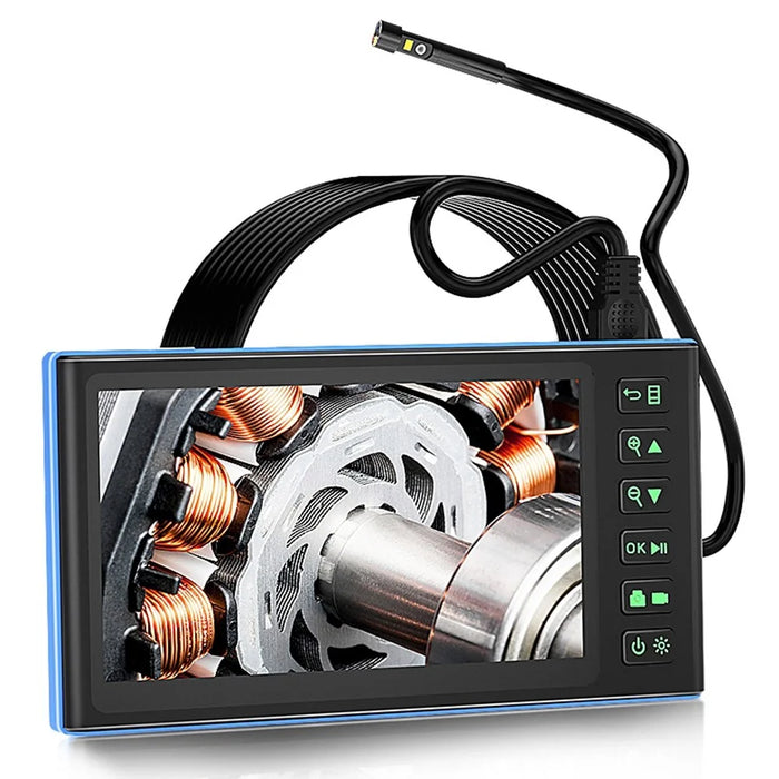 T23 Industrial Endoscope with 6 LED Lights 5m 5.5mm Dual Lens 7 inch 1080P Digital Borescope IP67 Camera - 1