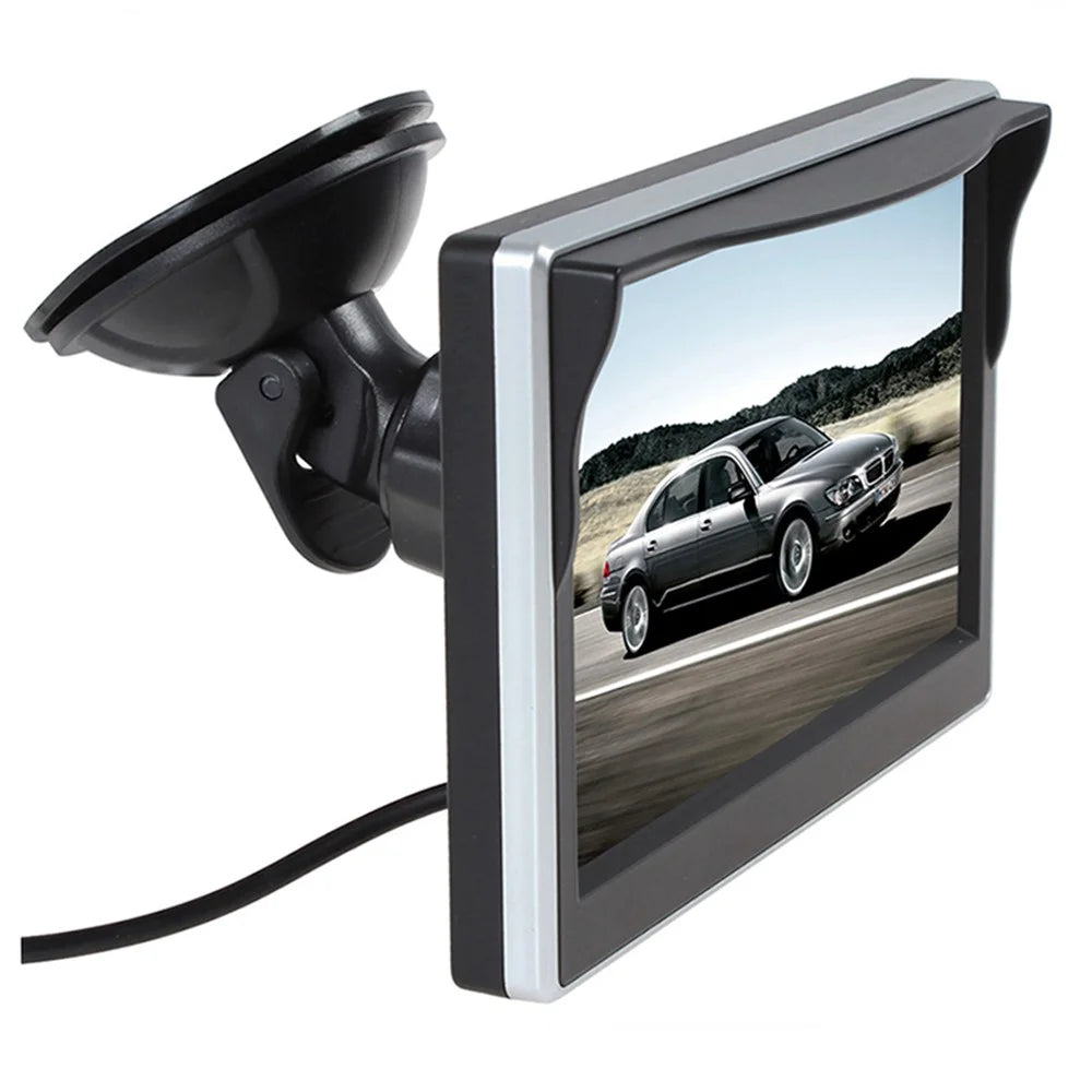 RH-511 Rear View Backup Car Camera Waterproof 5" LCD Video Display Screen Monitor Parking and Reverse Assist Safety System Kit for Vehicles - 6