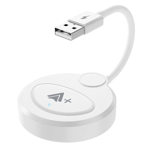 020-6++ Android Auto Wireless Adapter Instant Connection Wired to Wireless USB Dongle - White - 1