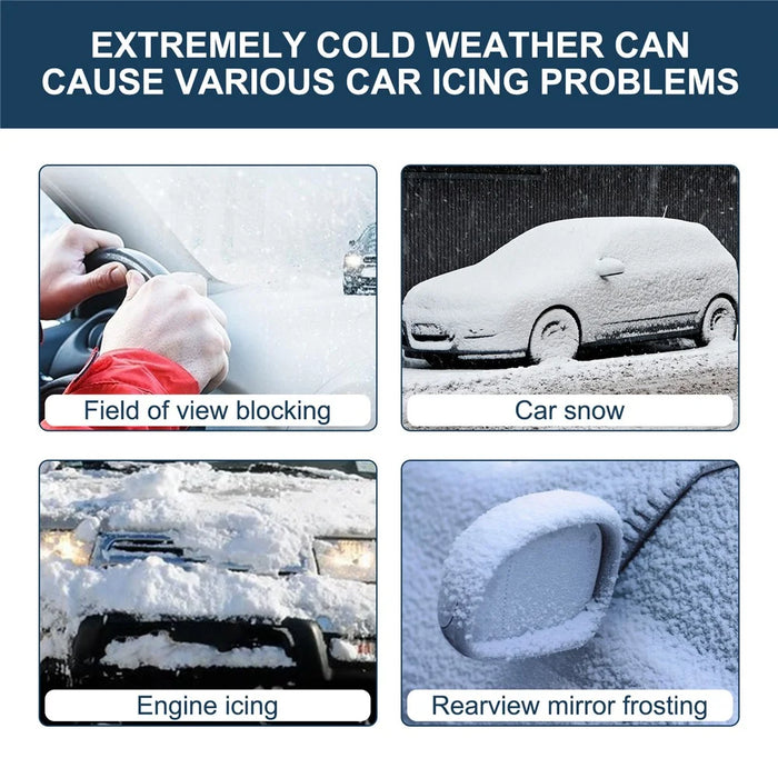 RAYHONG Car Windshield Window Anti Freeze Snow Removal Tool Quick Ice Melting Solar Defrosting Device - 5