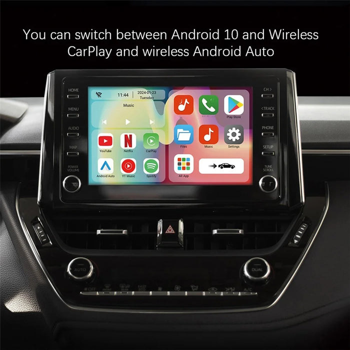 S1 Android 10 Smart AI Box Wireless Carplay  /  Android Auto Adapter Built-In Netflix Youtube, 2+16GB - 3