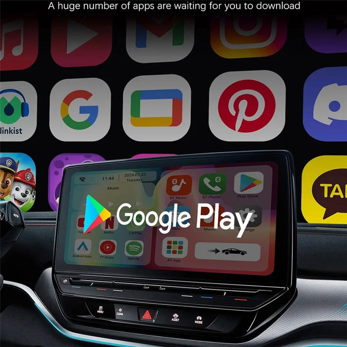 S1 Android 10 Smart AI Box Wireless Carplay  /  Android Auto Adapter Built-In Netflix Youtube, 2+16GB - 4