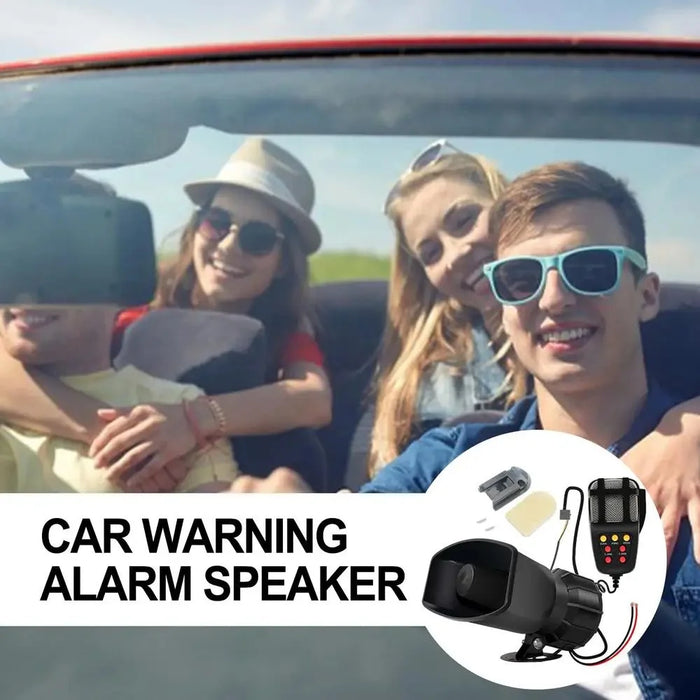 Car Horn Square Mouth 7 Tone 12V 100W Warning Loudspeaker Car Alarm Speaker - 4