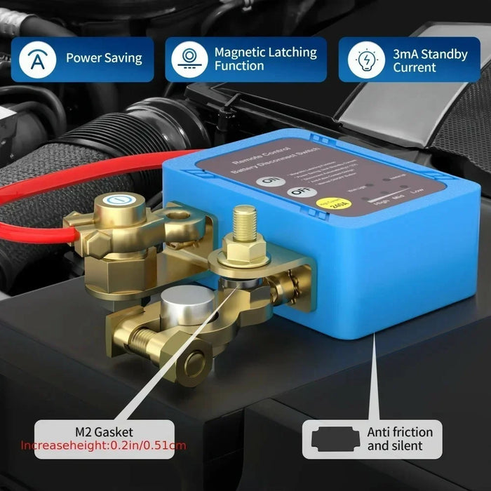 12V Car Battery Disconnect Switch Smart Anti-Leak Protector with Remote Control - 3