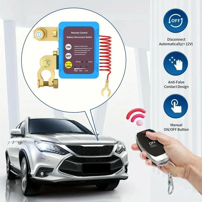 12V Car Battery Disconnect Switch Smart Anti-Leak Protector with Remote Control - 4
