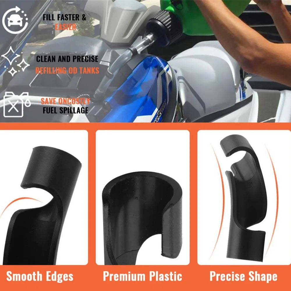 Fuel Filling Hose Holder Race Car Motorcycle Tank Refueling ABS Hose Fixing Tool - Black - 3
