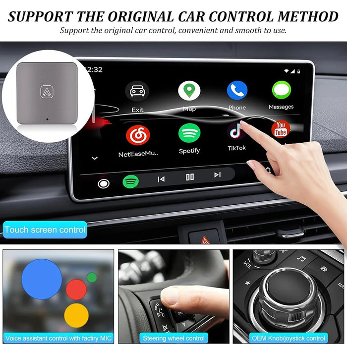 Carplay / Android Auto Car Wired to Wireless Video Box Vehicle Smart Carplay Adapter - 5